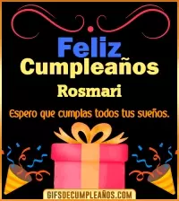 GIF Mensaje de cumpleaños Rosmari